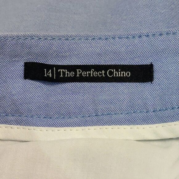 Talbots Women's 14 The Perfect Chino Pants Blue Full Length Cotton Inseam 30.5" - Picture 5 of 10